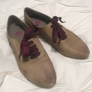 bp - tan genuine leather oxford loafer